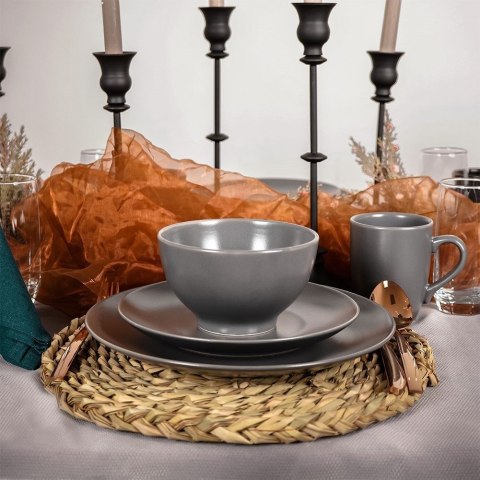 Kubek Ceramiczny Szary 350 ml ORION Klasyczny Dekoracyjny do Zmywarki