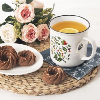 Kubek Ceramiczny na Kawę Herbatę Kakao Duży Kwiaty Prezent ORION 700 ml