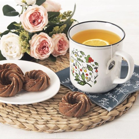 Kubek Ceramiczny na Kawę Herbatę Kakao Duży Kwiaty Prezent ORION 700 ml