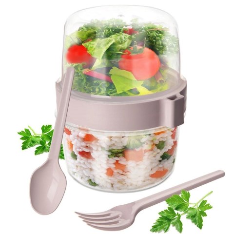 Kubek Pojemnik na Jogurt Musli Lunchbo x 370 ml ORION z Łyżeczką 13,5 cm