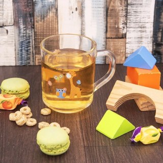 Kubek Szklany dla Dziecka AUTO 230 ml ORION z Uchem do Zmywarki