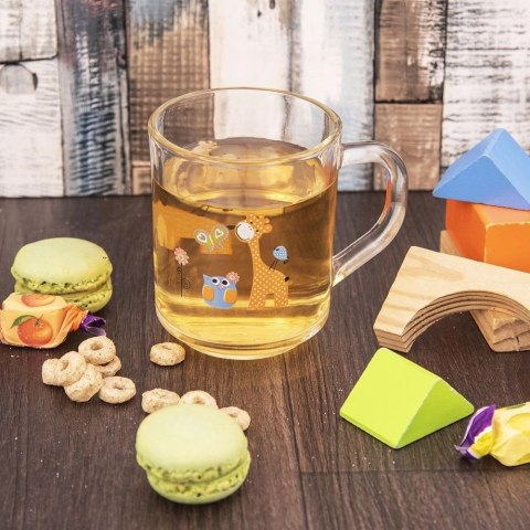 Kubek Szklany dla Dziecka ŻYRAFA 230 ml ORION z Uchem do Zmywarki
