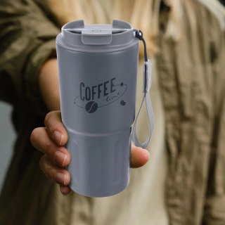Kubek Termiczny 590 ml ORION TERMO Szary Coffee Time z Uchem Szczelny