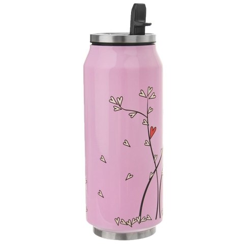 Kubek Termiczny Puszka Różowy Serce ORION 400 ml