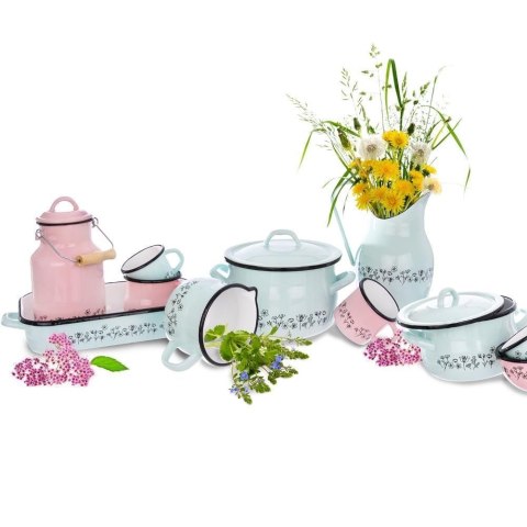 Kubek emaliowany niebieski LOUKA 400 ml