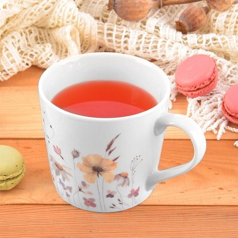 Kubek porcelanowy kwiaty 430 ml