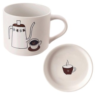 Kubek z pokrywką porcelanowy 420 ml