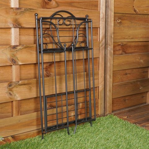 Kwietnik Metalowy Czarny 34,5 x 18,5 x 65 cm ORION 2 Poziomy