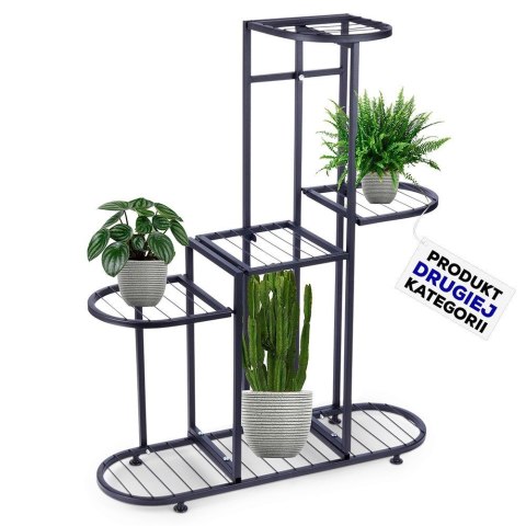 Kwietnik Metalowy Czarny 84,5 cm ORION 5 Poziomów