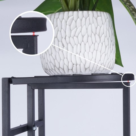 Kwietnik Metalowy Czarny 84,5 cm ORION 5 Poziomów