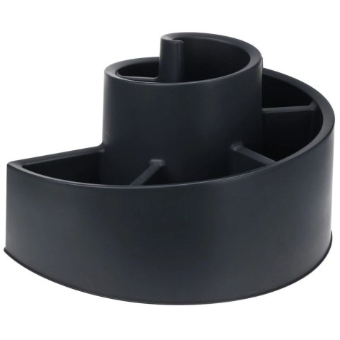 Kwietnik Ogrodowy Plastikowy Czarny Spiralny Solidny VILDE 53x43,5x32,5 cm