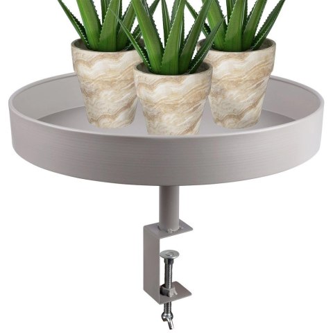 Kwietnik Stojak Metalowy Ozdobny Przykręcany Podstawka Szary VILDE 36 cm