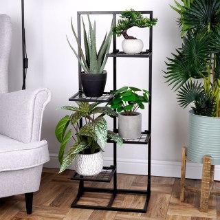 Kwietnik Stojak na Kwiaty 4-Poziomowy Kaskada Metalowy Loft VILDE 102 cm