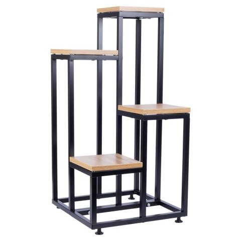 Kwietnik Stojak na Kwiaty 4-Poziomowy Kaskada Metalowy Loft VILDE 69 cm