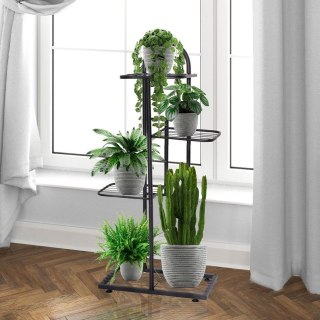 Kwietnik Stojak na Kwiaty 4-Poziomowy Kaskada Metalowy Loft VILDE 80 cm