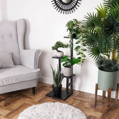 Kwietnik Stojak na Kwiaty 4-Poziomowy Kaskada Metalowy Loft VILDE 84 cm