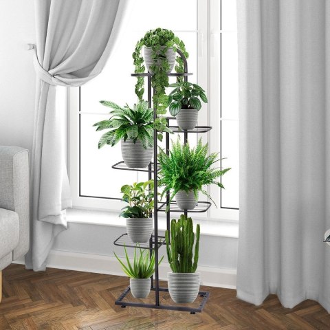 Kwietnik Stojak na Kwiaty 6-Poziomowy Kaskada Metalowy Loft VILDE 106 cm