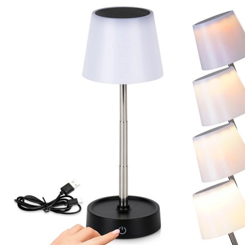 Lampa Lampka Stołowa Nocna LED Biała Bezprzewodowa AMBIANCE 11-29,5 cm