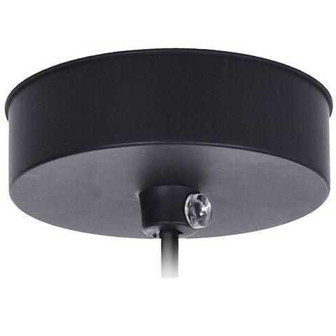 Lampa Wisząca Metalowa Czarna Złota 32 x 29 cm VILDE z Ozdobną Żarówką