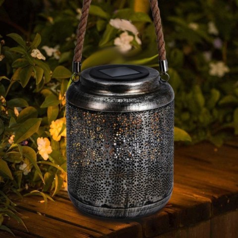 Lampion Ogrodowy Solarny Metalowy 19,5 cm ORION Wiszący