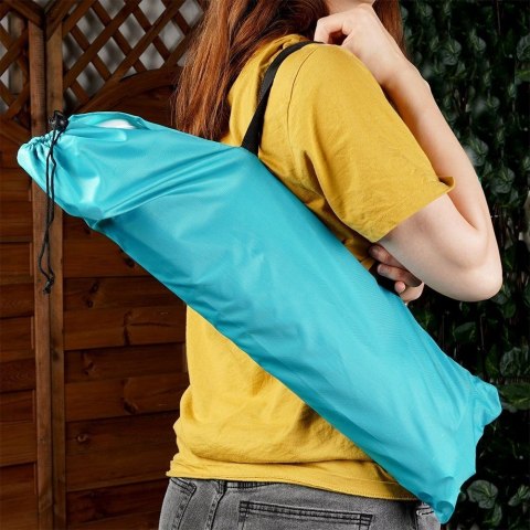 Leżak Plażowy Składany Metalowy Paski z Torbą Transportową VILDE 94 x 51 cm