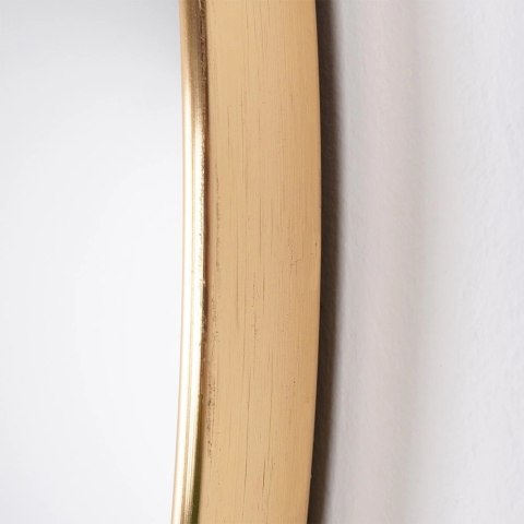 Lustro Ścienne Złote Okrągłe 50 cm VILDE Metalowa Rama Styl Glamour