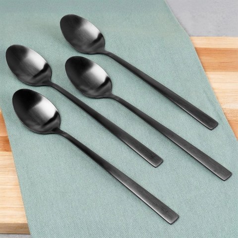 Łyżeczki Koktajlowe Stal Nierdzewna Czarne 4 Szt.18 cm EXCELLENT HOUSEWARE