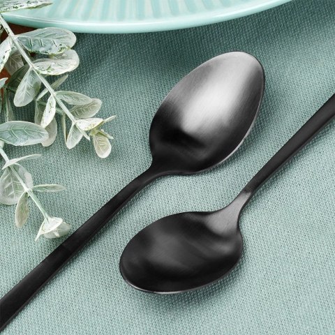 Łyżeczki Koktajlowe Stal Nierdzewna Czarne 4 Szt.18 cm EXCELLENT HOUSEWARE