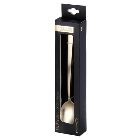 Łyżeczki Koktajlowe Stal Nierdzewna Złote 4 Szt.18 cm EXCELLENT HOUSEWARE