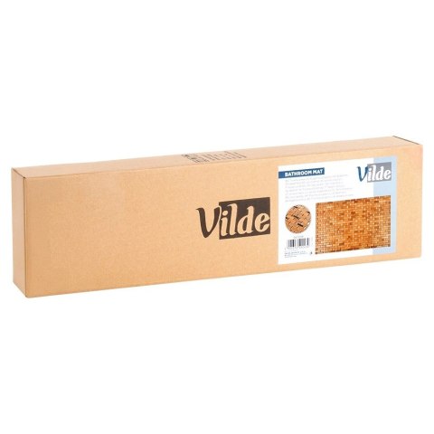 Mata Łazienkowa Bambusowa Antypoślizgowa VILDE 80 x 50 cm Naturalna