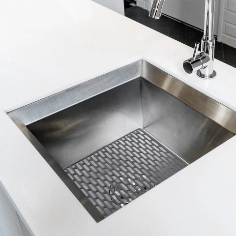 Mata do Zlewu Gumowa Szara 33 x 28 cm Perforowana Antypoślizgowa ORION