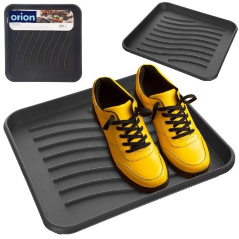 Mata na Buty Ociekowa 38 x 38 x 2,5 cm z Wypustkami Ochronna Czarna ORION
