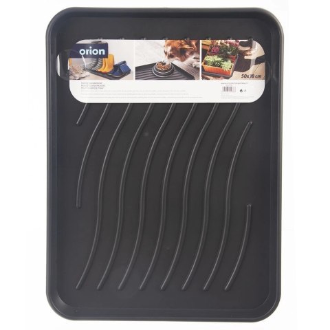 Mata na Buty Ociekowa 50 x 38 x 2,5 cm z Wypustkami Ochronna Czarna ORION