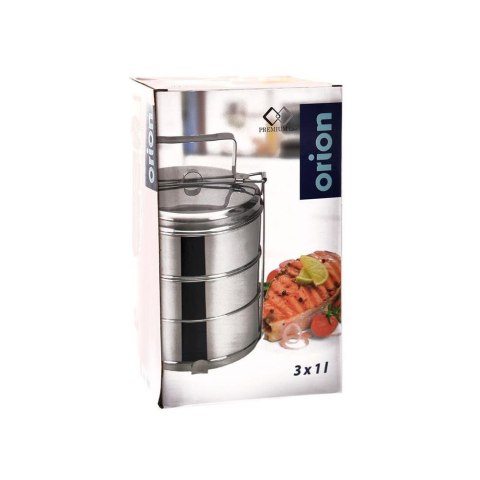 Menażka Obiadowa Stalowa 3-poziomowa 3x1 L