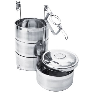 Menażka Obiadowa Turystyczna 4-Poziomowa Termiczna Stalowa ORION 4 x 1,1 l