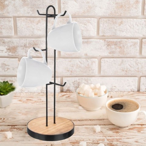 Metalowy Stojak na Kubki i Filiżanki na 6 Naczyń ORION