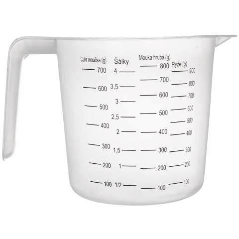 Miarka Kuchenna 1 L Tworzywo Przezroczyste z Uchwytem i Wylewką ORION