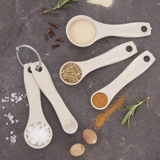 Miarki Kuchenne Łyżkowe Zestaw 5 szt Tworzywo Beżowe do zmywarki ORION