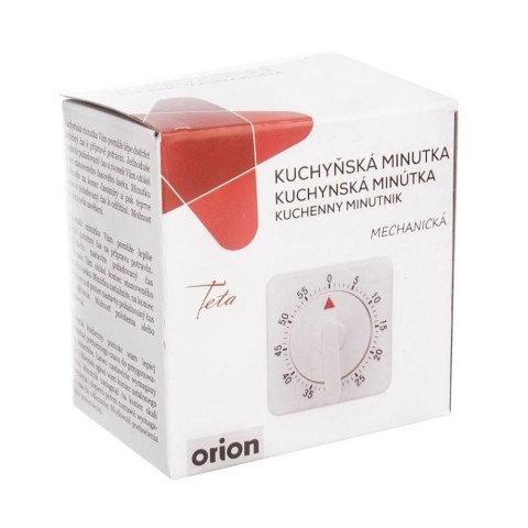 Minutnik Kuchenny Mechaniczny Kwadratowy 7 x 7 x 5 cm Tworzywo Biały ORION