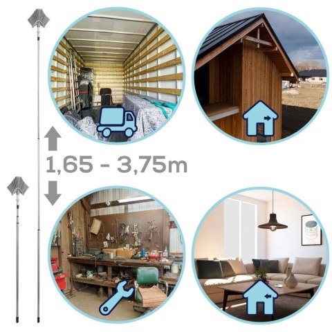 Miotła Teleskopowa do Kurzu i Pajęczyn Trójkątna Solidna ORION 143-324 cm
