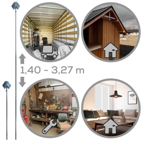 Miotła Teleskopowa do Kurzu i Pajęczyn Trójkątna Solidna VILDE 140-327 cm