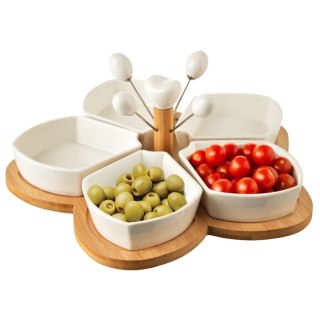 Miseczki na Przekąski Porcelanowe Białe Dekoracyjne WHITELINE 28,5 cm
