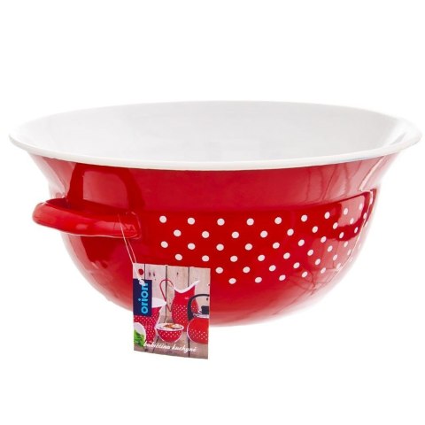 Miska Kuchenna Emaliowana Czerwona W Groszki 34 cm 9 L Tecka Orion