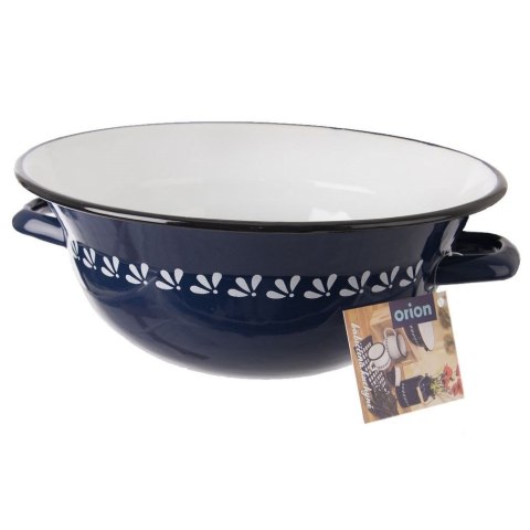 Miska Kuchenna Emaliowana Niebieska z Uchwytami 26 cm 2,5L Modrobila Orion