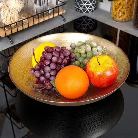 Miska Szklana Misa na Sałatkę Salaterka Złota VILDE 30 cm 2,2 l