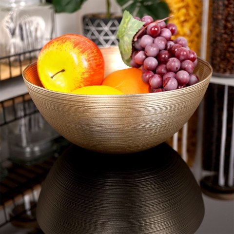 Miska Szklana Złota 21 cm 1,7 L Dekoracyjna Mycie Ręczne VILDE