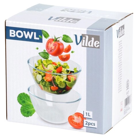 Miska sałatkowa szklana 17 cm, 1 l 2 szt.