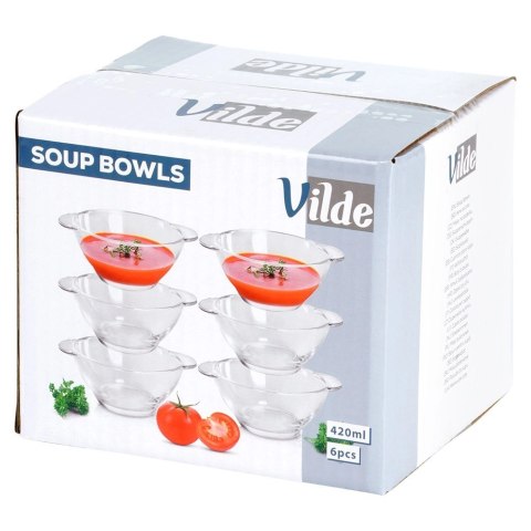 Miski bulionówki szklane 420 ml 6 szt.