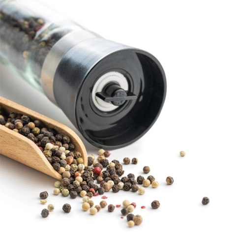 Młynek Ręczny do Pieprzu Soli Szklany 13 cm z Pokrywką EXCELLENT HOUSEWARE