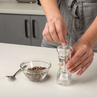 Młynek do Mielenia Przypraw Pieprzu Soli Akrylowy Przezroczysty NAVA 14 cm